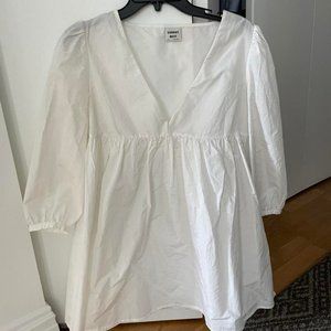 White Mini Babydoll dress from Aritzia